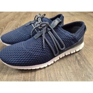 Cole Haan Women's Zerogrand Quilted Lace Up Sneakers Shoes 7.5B Navy Blue